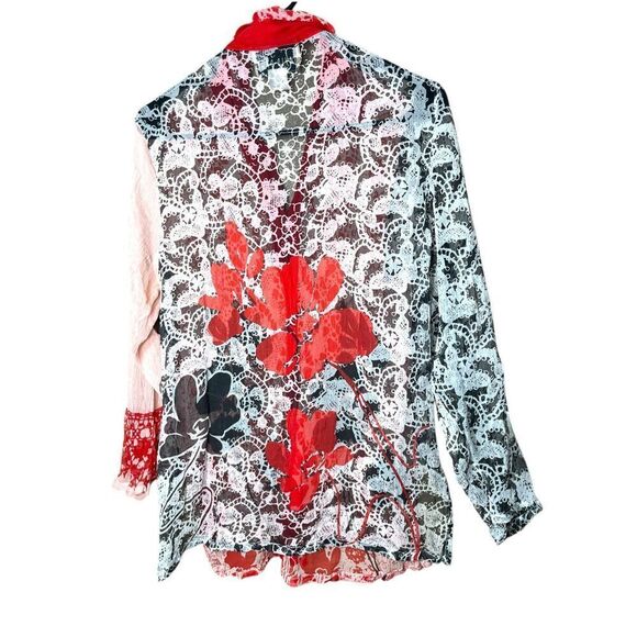 David Dart Women's 100% Silk Button Up Blouse/Shirt Size M - Picture 8 of 8